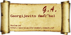 Georgijevits Amábel névjegykártya